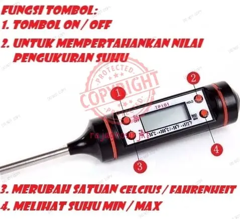 Digital Thermometer Makanan Termometer Masak Suhu Air Termometer Masakan TP 101 1