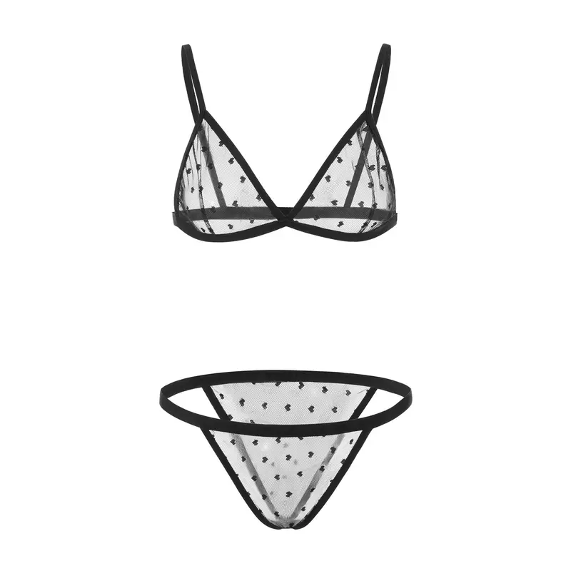 Đồ Lót Gợi Cảm Cho Nữ, Áo Ngực Babydoll G-string, Cúp Mở, Trang Phục Cổ Yếm 7