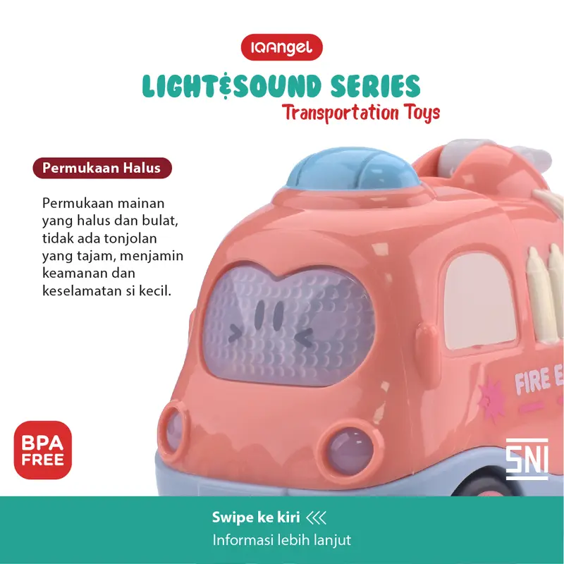 IQ ANGEL Transportation Car Toys / Mainan Mobil Anak / Mobil Mainan Anak / Mainan Motorik Anak / Mainan Plastik / Mainan Mobil Engine  Toy 2