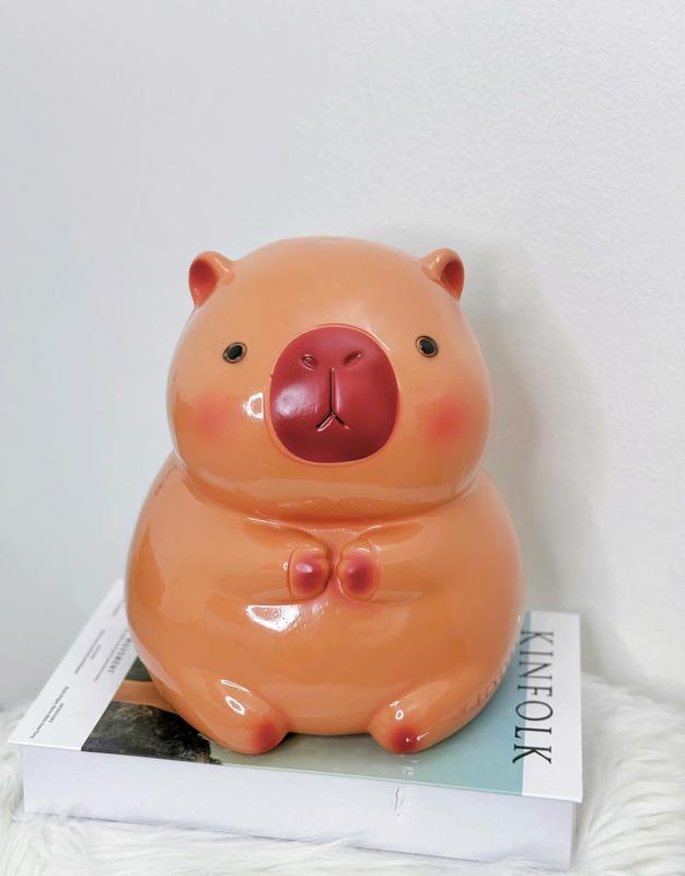 Lợn đất tiết kiệm mẫu chuột Capybara LỖ TRÒN cao 22cm ống heo tiết kiệm ảnh thật
