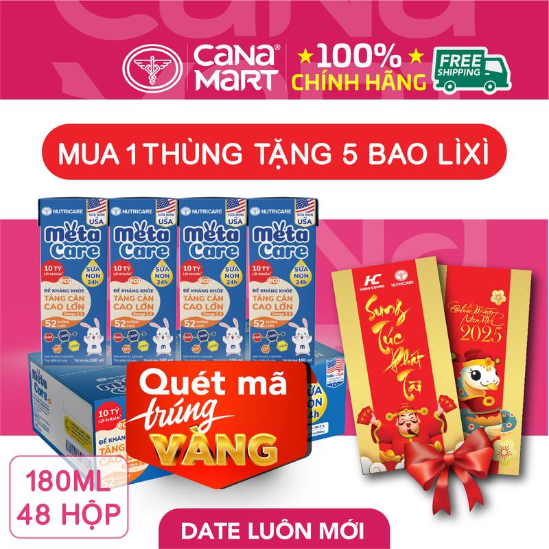 Sữa Nutricare Meta Eco dinh dưỡng cho bé thấp còi 180ml