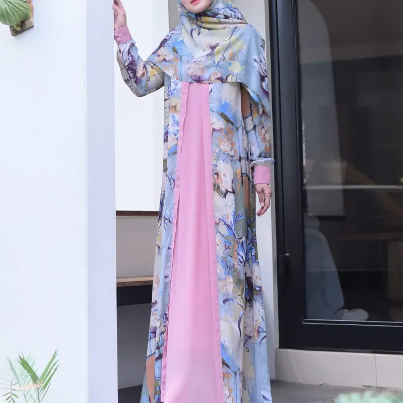 [sabia] faiqa dress set pasmina kotak ceruty 4