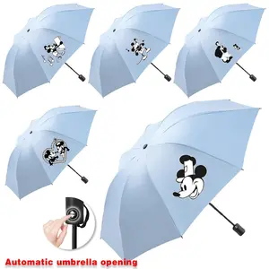 One Time Sun Umbrella UPF 50+ Protection Outdoor Automatic Trendy Travel Accessories Mickey Mouse Print Series Automatic