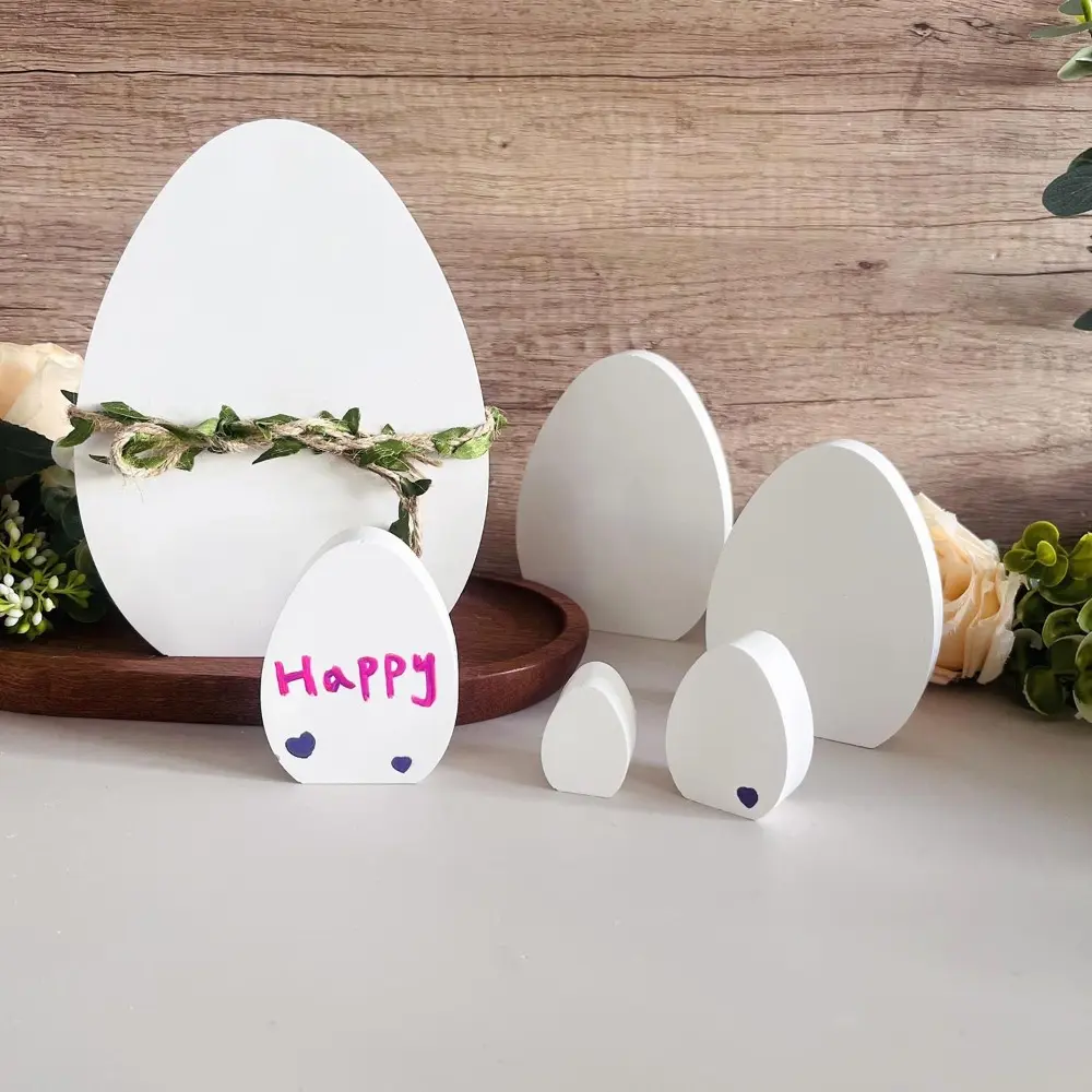 Creative Cartoon Easter Eggs Silicone Mold Large Blank Handmade Concrete Plaster Mold Elegant Eggs Shape Candle Molds Party Favors