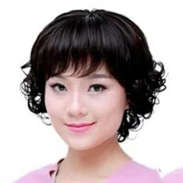 Product Introduction of Wig for Women, Middle-aged and Elderly Women's Wig, Short Curly Hair, Fluffy and Breathable Wig, Fashionable Korean Style Wig, Natural Full Top Wig, Full Head Wig 7