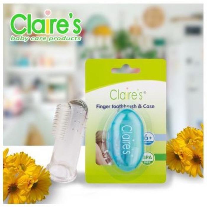Gambar Claire's Finger Toothbrush with Case - Claires Sikat Lidah Bayi Dengan Box Penyimpan Premium dari Pumpkin Babies Kota Surabaya Tokopedia