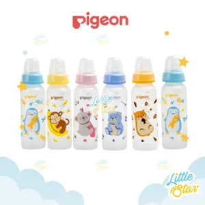 6 Pcs Botol Dot Susu Bayi Pigeon Slim Neck Peristaltic Ulir Nipple Newborn Baby Bottle PP BPA Free