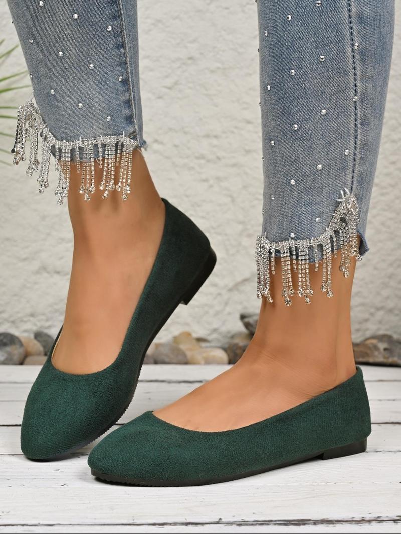 Product Introduction of Women's Fashionable Solid Color Pointed Toe Slip on Loafers, Casual Comfortable Breathable Flat Shoes for Daily Wear, Lightweight Breathable Shoes for All Seasons, Girl 9