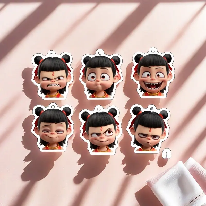 Animation Nezha pendant, Nezha backpack pendant, Nezha keychain, anime cartoon pendant