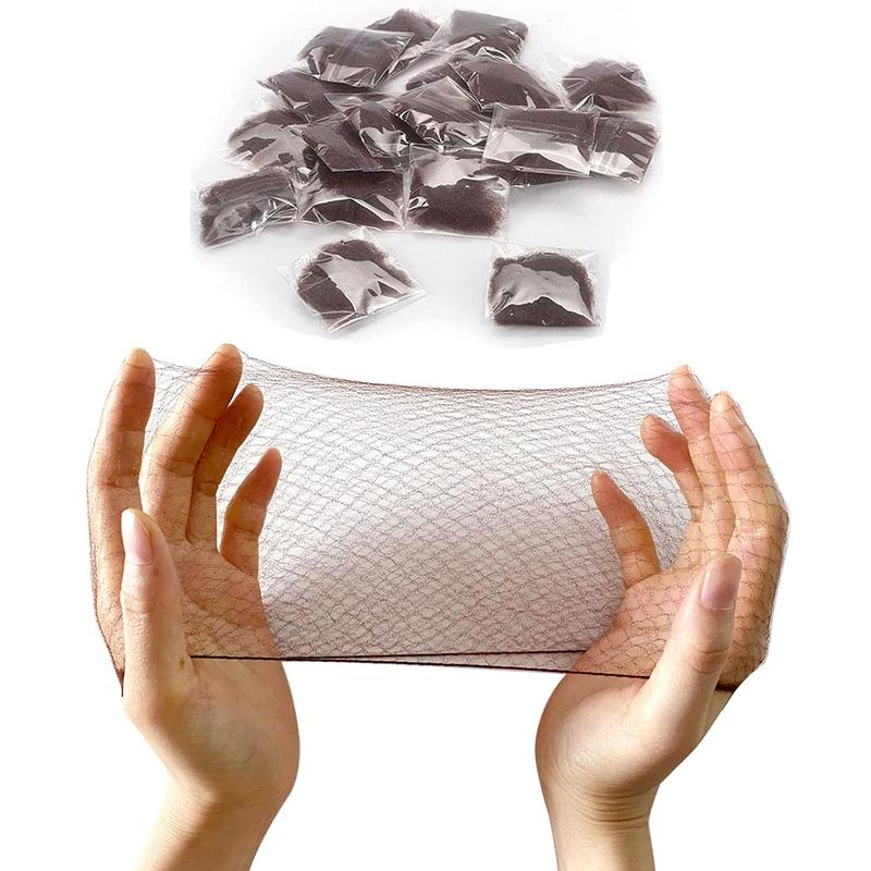 20 Pack Elastic Edge Invisible Mesh Hair Nets for Women Bun Making ...