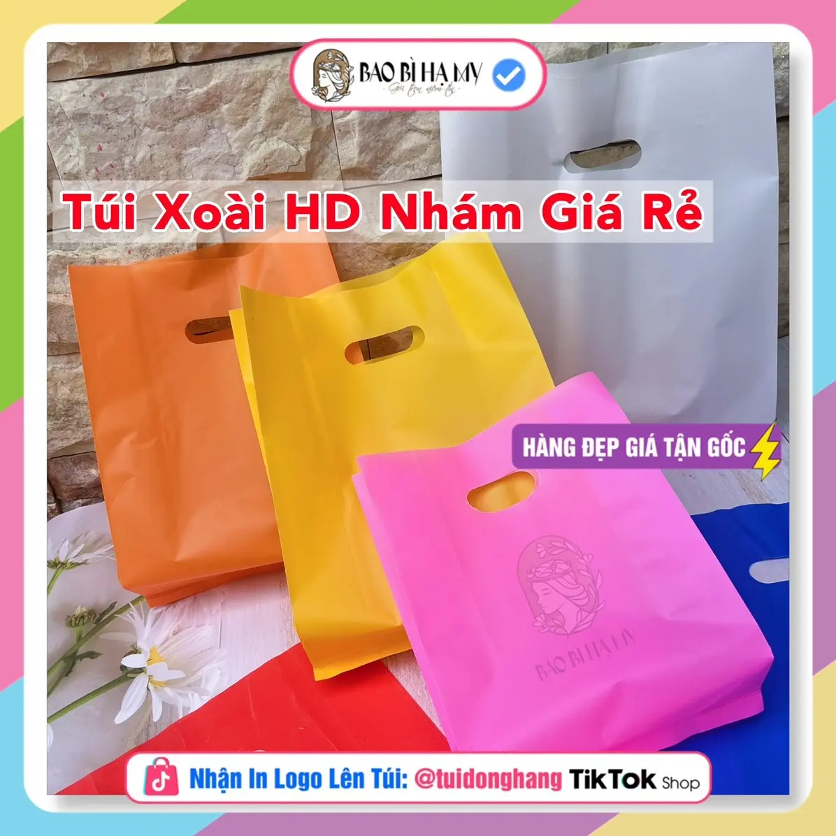 [1 Ký] Túi Xốp Xoài Đựng Hàng Nhiều Màu (Nhận In Logo Thương Hiệu) Bag Nam Nhung