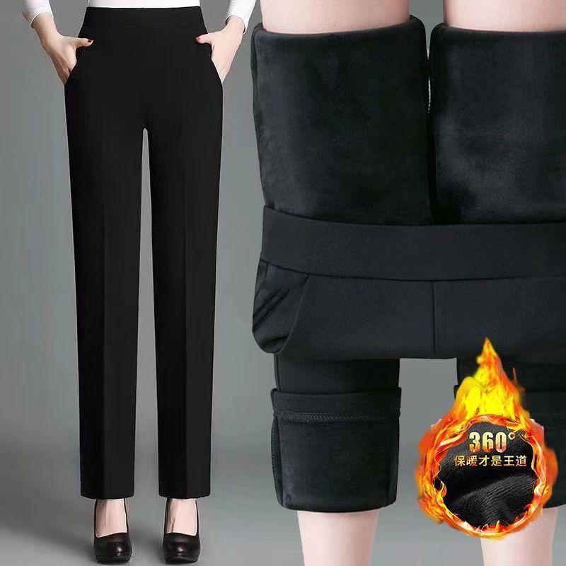 Product Introduction of Quần Lót Lông Cừu, Dày Dặn, Cạp Cao, Dáng Rộng Rãi, Quần Thường Ngày Co Giãn, Dáng Thẳng, Áo Mặc Bên Ngoài, Quần Nữ, Thích Hợp Cho Mùa Thu Và Mùa Đông, 2025 Women Pants 1