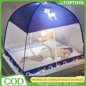 Kelambu lipat jumbo untuk dewasa 220x220/kelambu lipat jumbo untuk dewasa/kelambu tidur tebal dan kuat/selambu kamar tidur/Kelambu tidur/kelambu lipat/kelambu tenda/200x220CM/180x200CM Kelambu Tidur Kelambu Lipat Anti Nyamuk Kelambu Pelajar