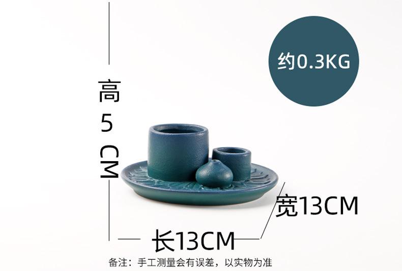 Product Introduction of Atmosphere Creator Export Nordic Style Ceramic Aromatherapy Candle Holder Black Sacred Wood Burning Plate Ceramic Base Wax Holder 1