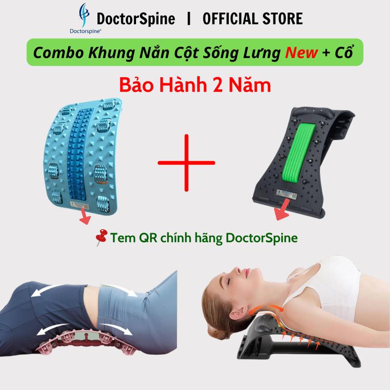 CHÍNH HÃNG Combo Khung nắn chỉnh cột sống Lưng + Cổ Loại 1