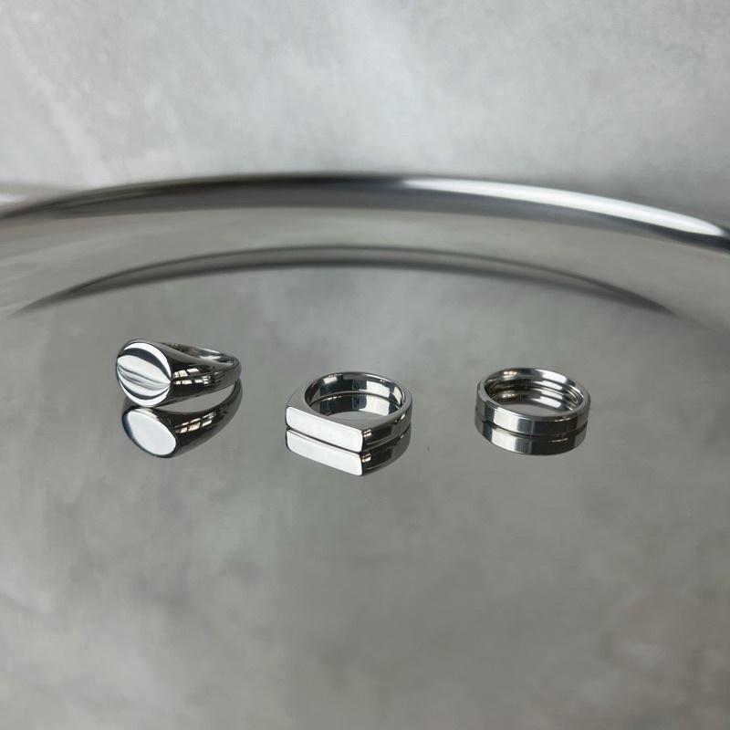 Nhẫn trơn mảnh dẹp thép titan không gỉ