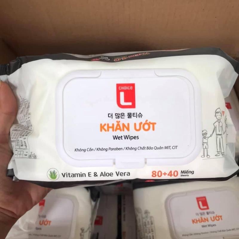  Combo 4 gói Khăn ướt Lotte 120 miếng  gói 