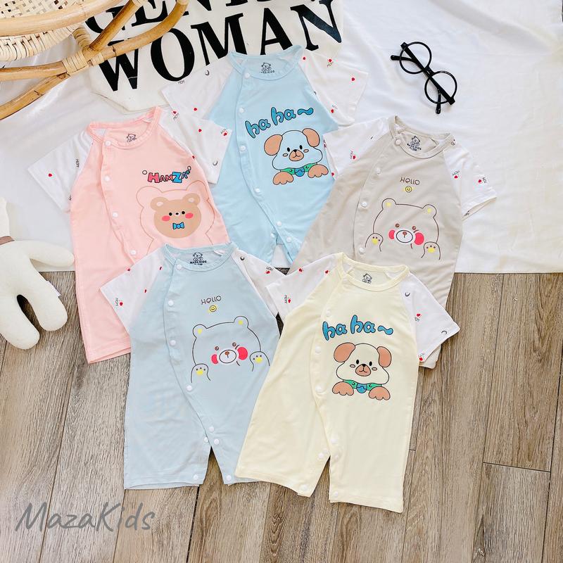 Bộ đồ liền thân cho bé sơ sinh chất vải pettit mềm mịn co dãn tốt, áo liền quần cho bé trai bé gái sơ sinh từ 3-11kg kiểu dáng body đùi  _ BD72