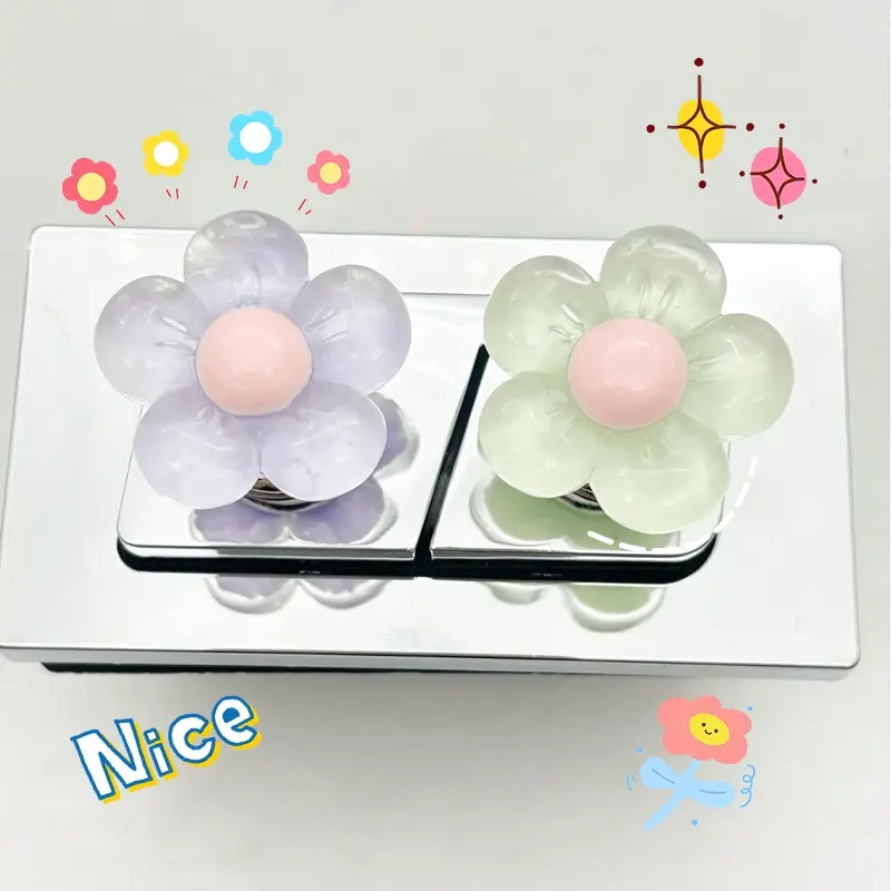 Nút Bồn Cầu Hình Trái Tim, Màu Pastel Phong Cách Instagram, Thiết Kế Hoa Sáng Tạo, Trợ Lý Nút Bồn Cầu 7