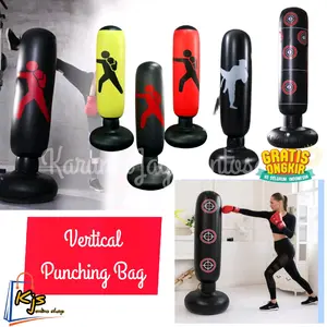 Samsak Tinju Angin Samsak Berdiri Vertical punching bag 160cm  Boxing