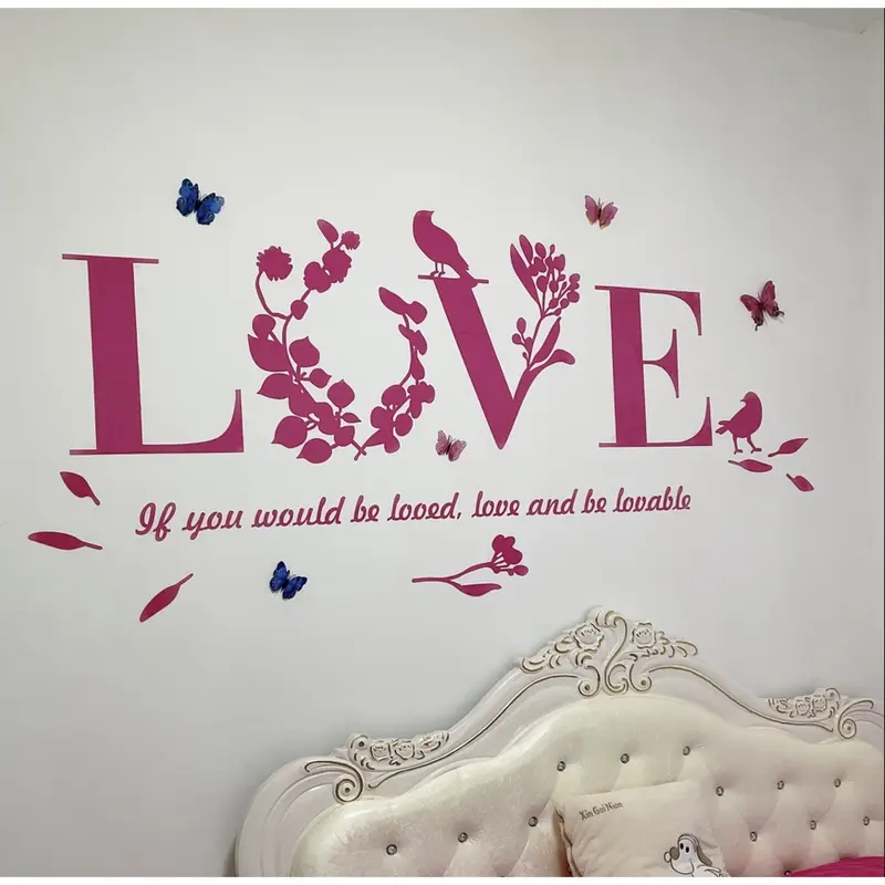 Tranh mica EPeBen dán tường nổi 3d hình chữ LOVE decor trang trí tường nhà, phòng khách, phòng ngủ Thay Tranh Decal Decor Phòng Trang Trí Nhà Decor Tường 6