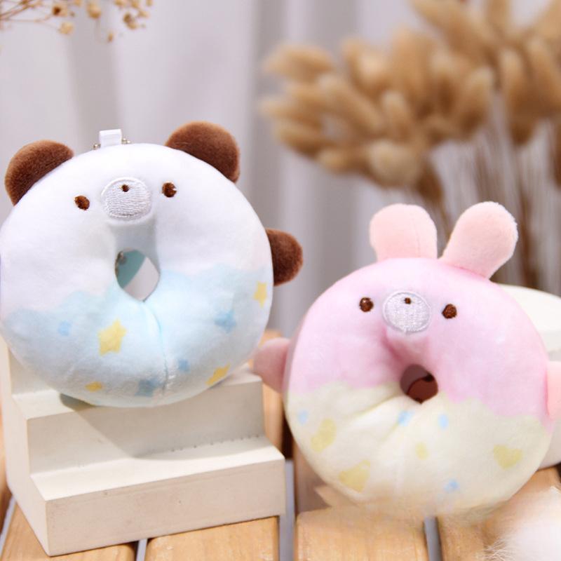 Product Introduction of Ins Wind Bear Rabbit  Plush Toy Cat Dog Chicken Plush Key Chain Doll Wholesale 1