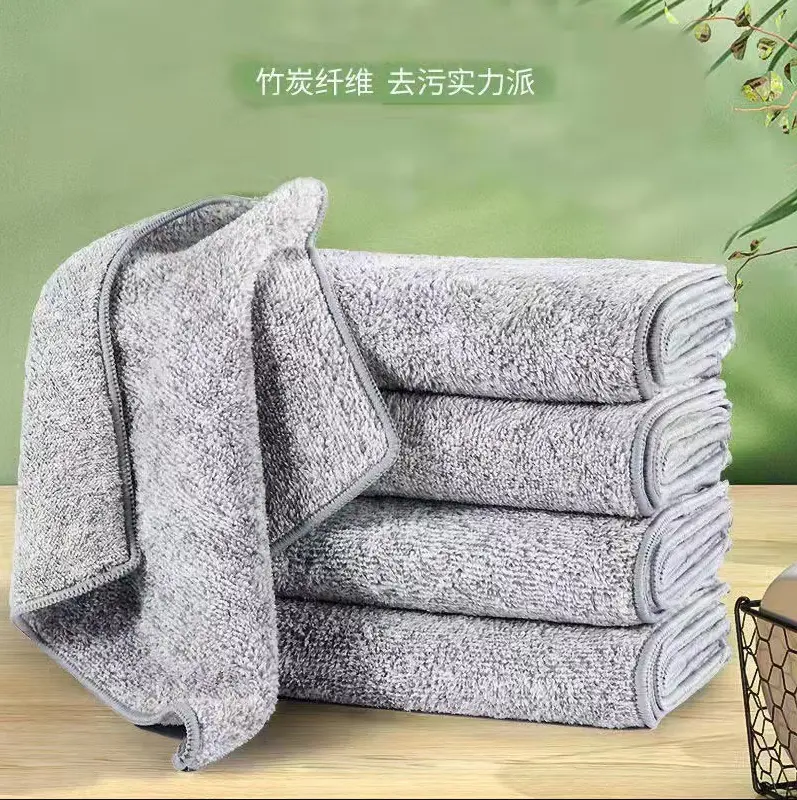 Khăn lau vuông, khăn lau đa năng nhà bếp màu xám loại mới vuông 8