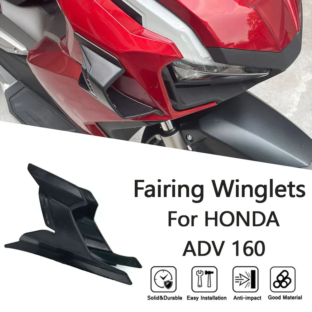 Sayap Aerodinamik Motosikal, Sayap, Spoiler ABS, Set 2 Keping, Serasi dengan Model Honda ADV160 2022 / 2023, Spoiler Sisi, # 471700