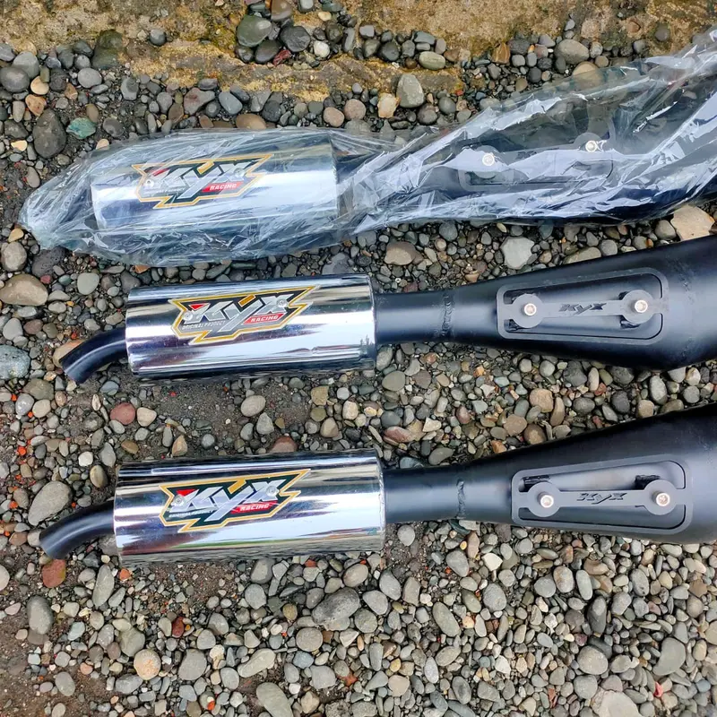 Knalpot Yamaha Alfa Perut Hitam ORIGINAL KYX Racing sepeda  motor Kendaraan 2
