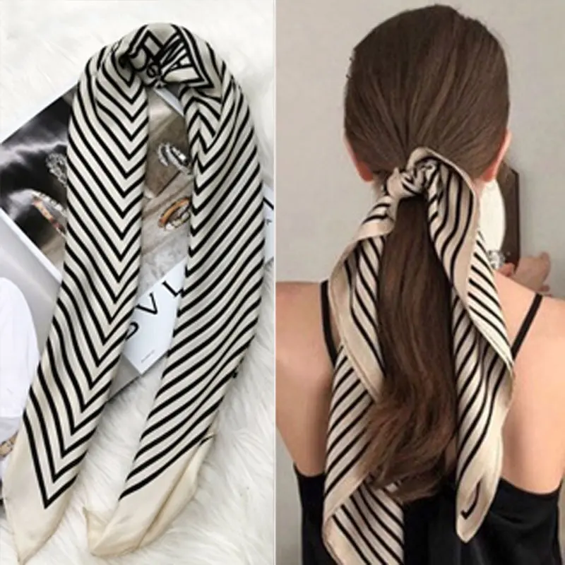 70x70cm Mini Scarf, Scarf Leher, Scarf Tas, Bahan High Grade Silk Immitation Gaya Korea Fashion Impor Wanita Aksesoris / outer scarf / scarf outer / Sunscreen scarf leher Syal