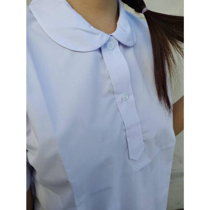 Product Introduction of เสื้อคอบัวกลม โปโล 30-48 นิ้ว กระเป๋าล่าง เสื้อนักเรียนหญิง อกผ่าครึ่ง สีขาว พร้อมส่ง  Clothing Women 22