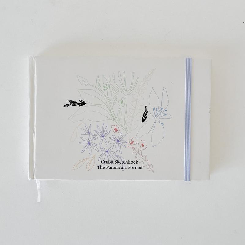  Sổ sketchbook A5 ngang 190gsm Crabit vẽ panorama phác thảo chì 60 trang 