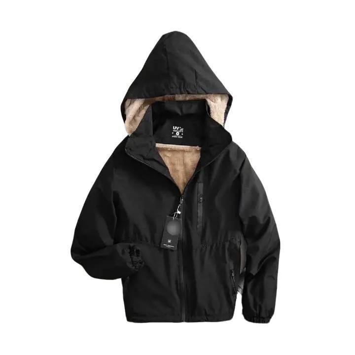 Áo khoác gió nam nữ 2 lớp LÓT LÔNG cừu cao cấp siêu ấm, áo gió nam nữ phủ nano chống gió chống thấm nước Menswear Jacket Dài Tay