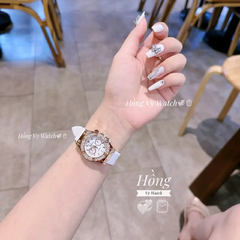 A8_Đồng Hồ Nữ Dây Cao Su Mềm _size28_Trắng 0