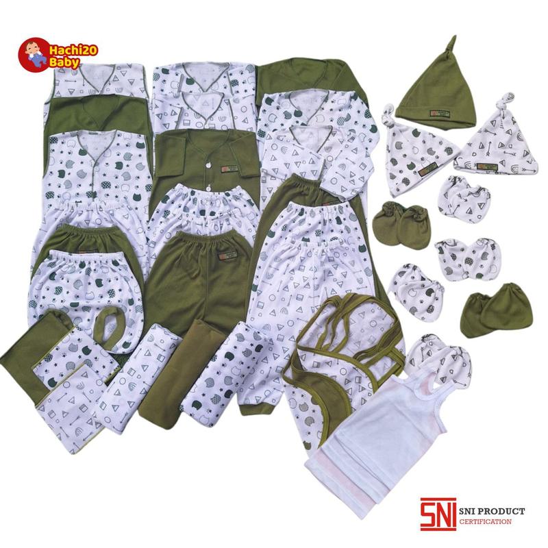 PAKET LENGKAP 39 PCS BAJU BAYI NEWBORN BARU LAHIR BAHAN KATUN LEMBUT TERLARIS SNI Parsel 7