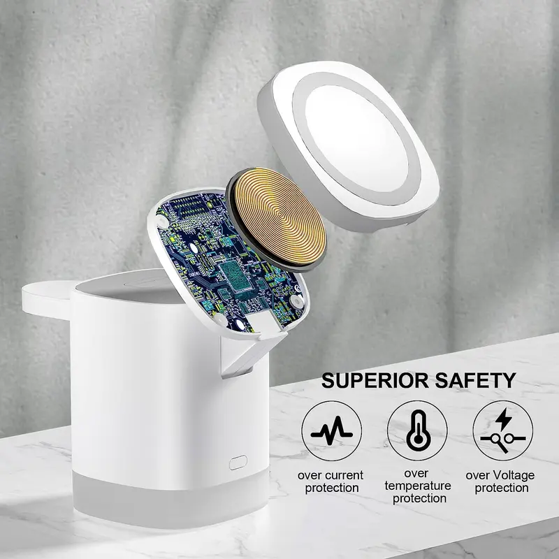 3 in 1 Wireless Charger, 1 Count Multifunctional Portable Wireless Charging Station with Ambient Light, Magnetic Charging Station for iPhone 16/15/14/13/12, AirPods 4-2, Apple Watch 2-10/Ultra 4