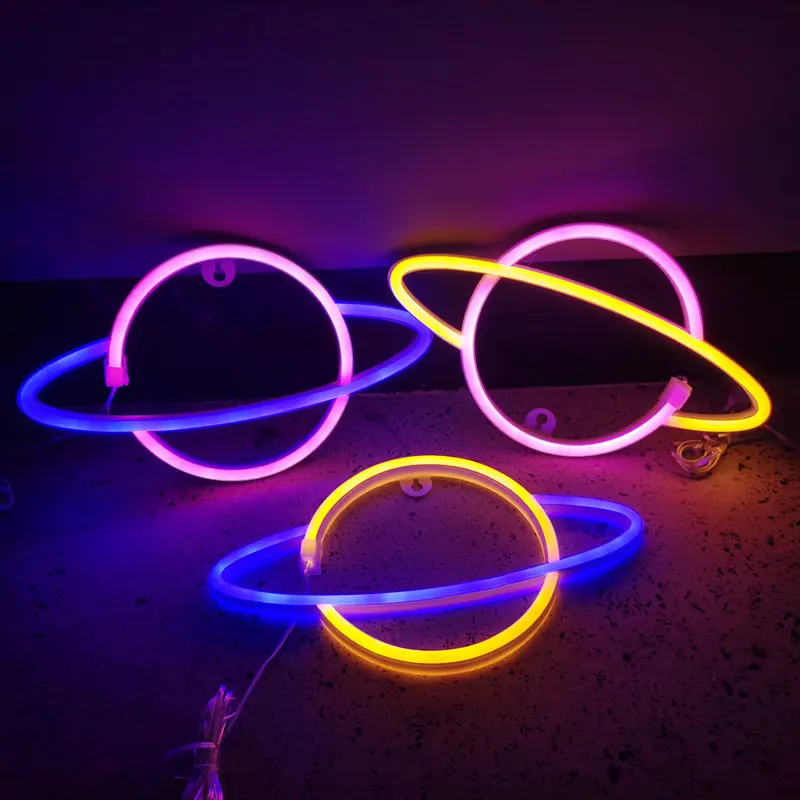 Đèn neon treo tường dùng USB và Pin Decor phòng ngủ, đèn led, đèn led neon, đèn trang trí phòng ngủ, đèn led đẹp 3