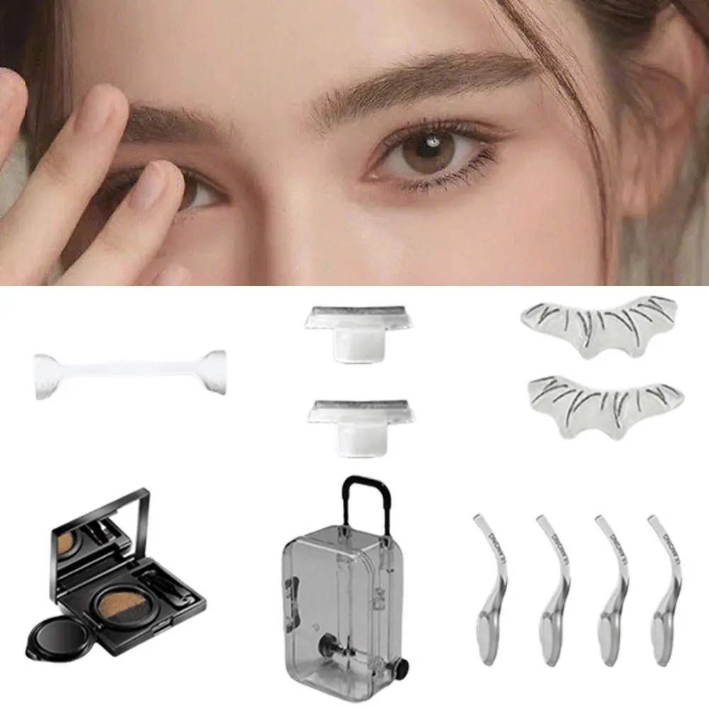 11PCS Eye Makeup Stamps Complete Set Multi-Use Set Stamps Dual Head Eyeliner Cut Off Crouching Eyeliner Eyelash Stamps