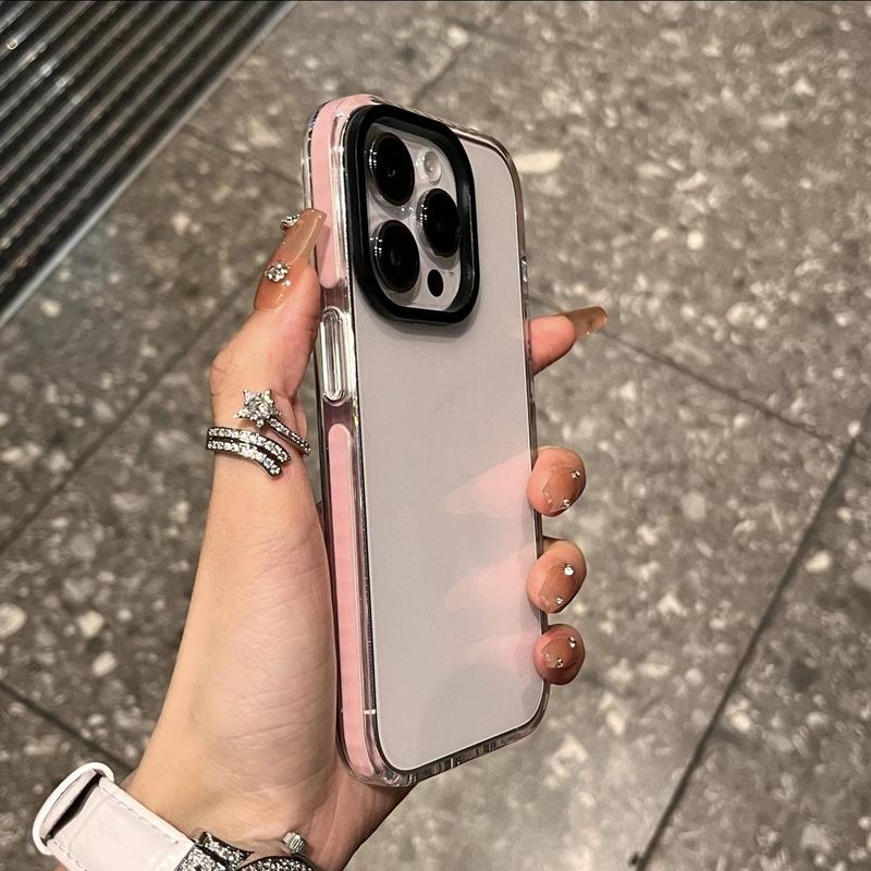 Clear Phone Case with Hollow Design, Anti-fall Mobile Phone Case, Shockproof Cases Cover Phone Cases Compatible with iPhone X 11 12 13 14 15 Pro Max 7
