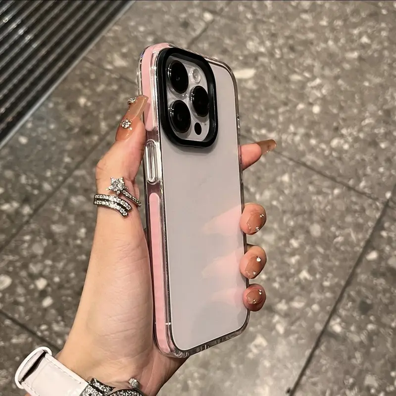 Clear Phone Case with Hollow Design, Anti-fall Mobile Phone Case, Shockproof Cases Cover Phone Cases Compatible with iPhone X 11 12 13 14 15 Pro Max 7