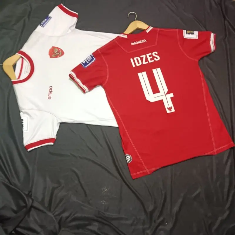 Indonesian national team home away jersey full patch latest 2024 world cup big size jumbo