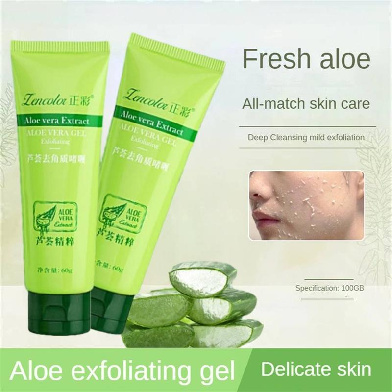 Gel tẩy tế bào chết nha đam, 60g, dưỡng ẩm, chăm sóc da, kem tẩy tế bào chết mặt, làm sạch 0