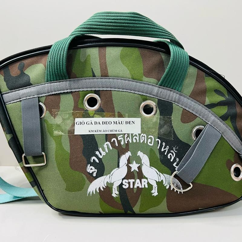 Giỏ đeo màu dàn di TNG dành cho gà chọi (km kèm áo gà)
