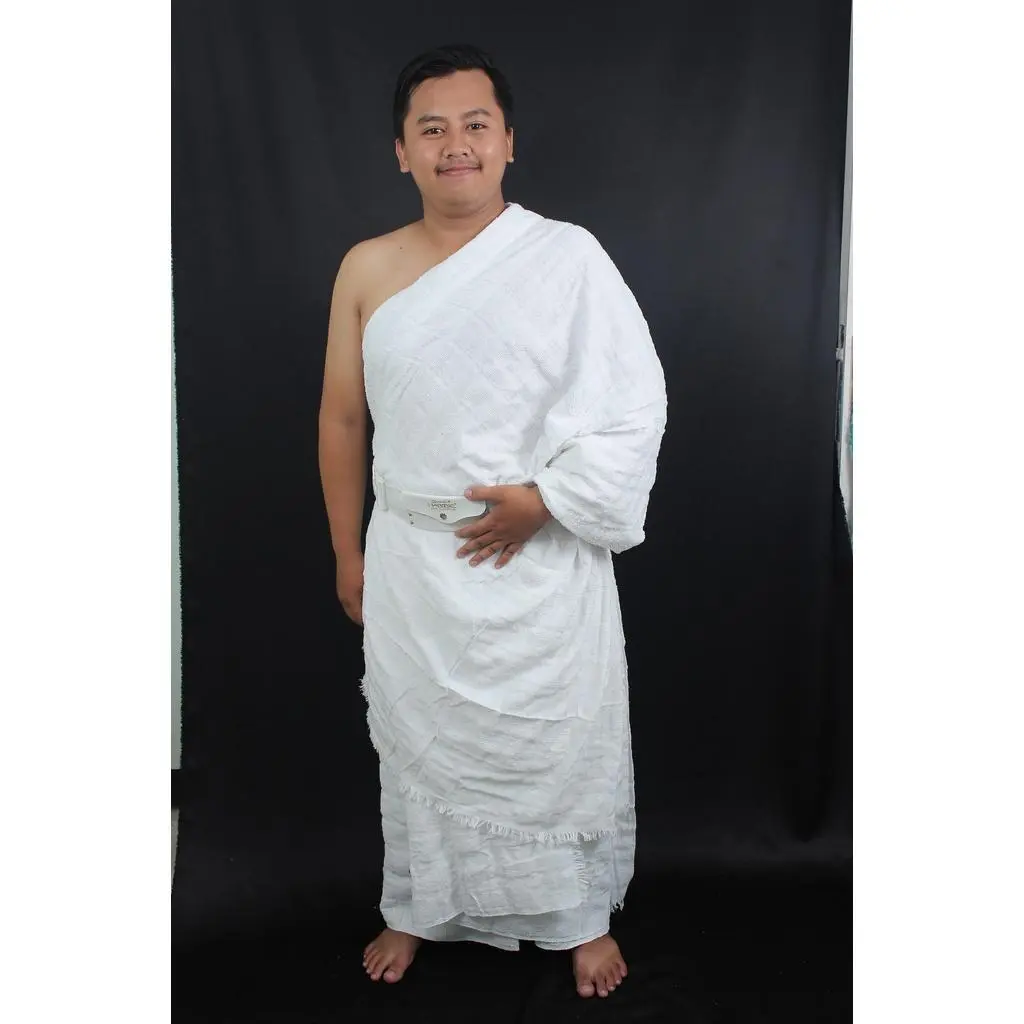 Kain Ihram Pria Handuk Ihram Pria Handuk Haji Set Handuk Ihram Haji Dewasa Muslim Nyaman untuk Umroh Safety
