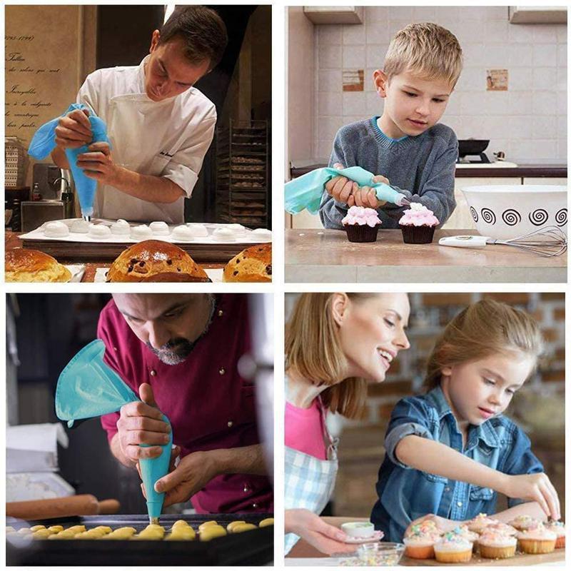 Product Introduction of 27Pcs/Set Silicone Pastry Bag Tips Kitchen Cake Icing Piping Cream Cake Decorating Tools Reusable Pastry Bags Baking Cake Tool Bakeware 5