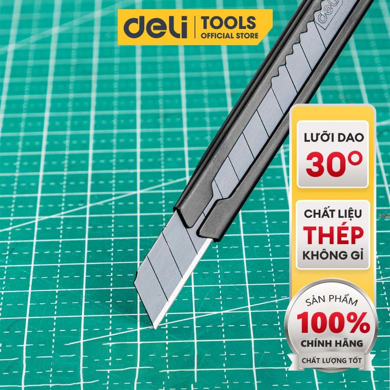  Deli Combo 2 Dao Dọc Giấy Chính Hãng EDL007B - An Toàn Nhỏ Gọn Tiện Dụng Cắt Giấy Vải Chống Mòn Gỉ 
