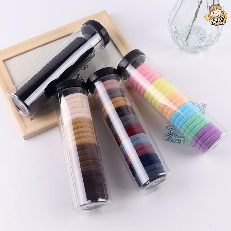  Set 20 Dây Buộc Tóc Thun Co Giãn Thời Trang Dễ Thương Không Làm Đứt Tóc - The Sally Shop Nữ Chun Women Khuyên Tai 
