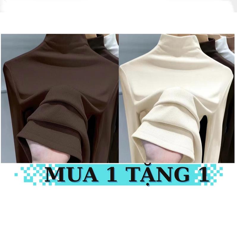 Combo Áo Giữ Nhiệt Cổ Cao Dài Tay Basic Top Chấm Bi 2025 Màu Sắc Đa Dạng Ôm Ái Mua 1 Tặng 1 Must-Have Cho Phụ Nữ
