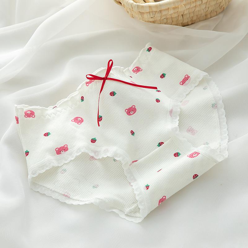 Set 10 Quần Lót Nữ Cotton Gấu Dâu Giá Rẻ Dễ Thương Đáng Yêu 5