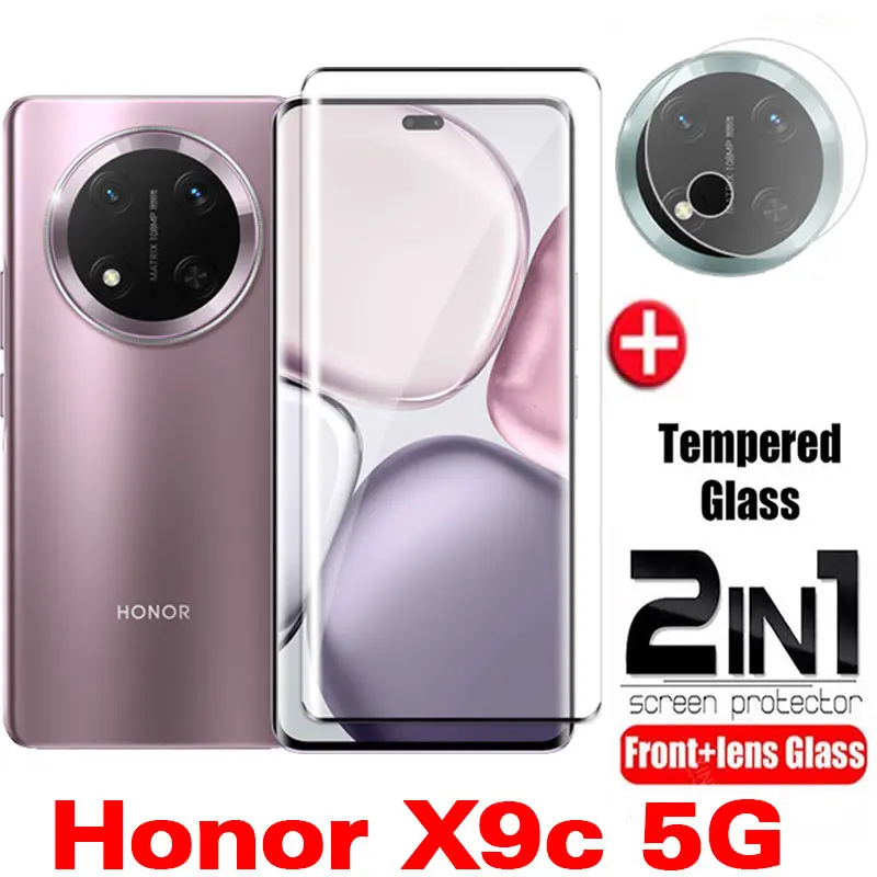 Phim Kính Cường Lực, Thiết Kế 2 Trong 1, Dành Cho Honor X9c 5G Và HonorX9c 4G 5G 2024, Tương Thích Với HonorX9c X9c X9b X9a, Bảo Vệ Màn Hình, Bảo Vệ Ống Kính Sau Máy Ảnh, Kính Bảo Vệ, Bao Phủ Toàn Bộ Phim Mặt Trước